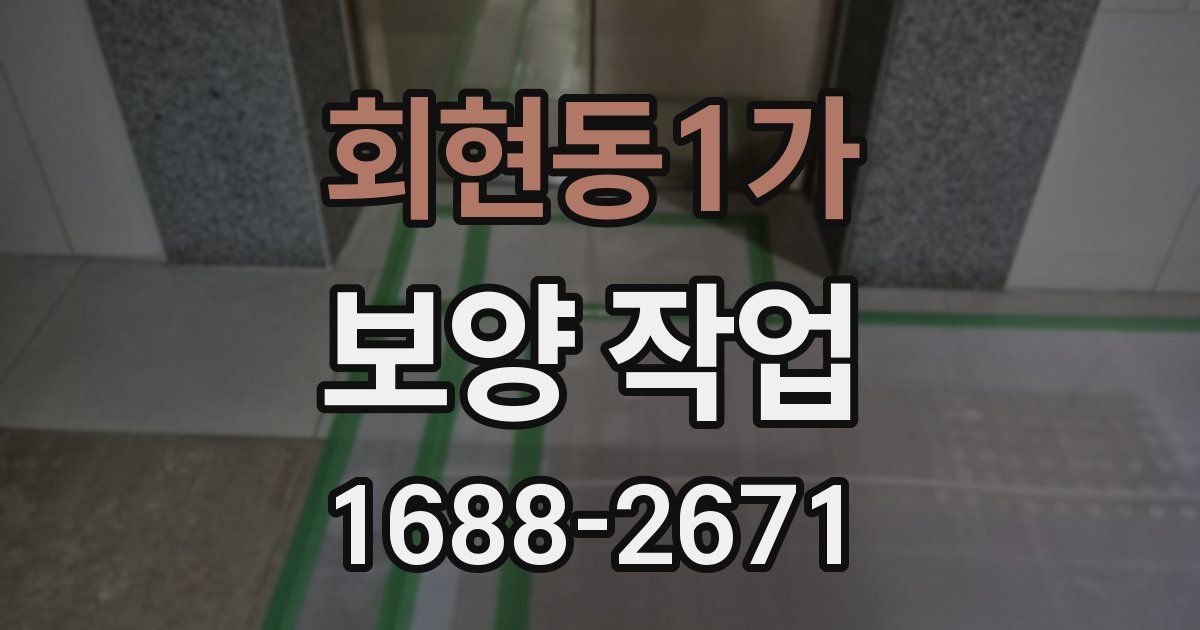회현동1가 보양 작업