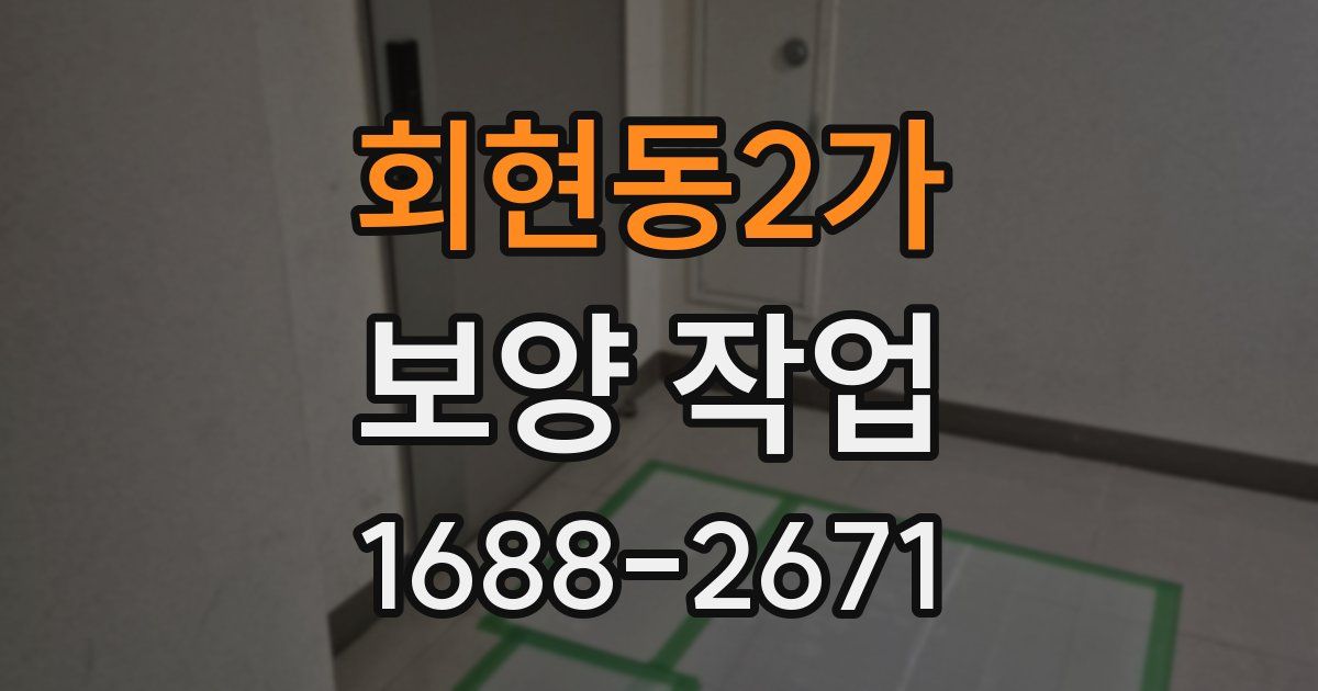 회현동2가 보양 작업