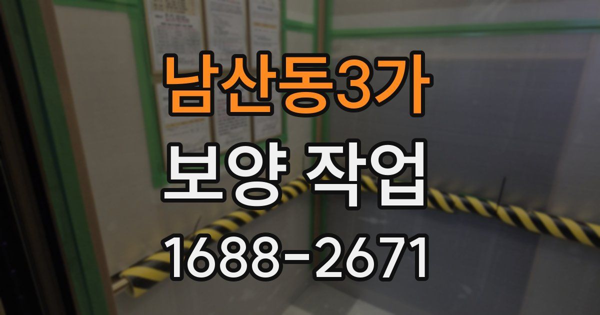 남산동3가 보양 작업