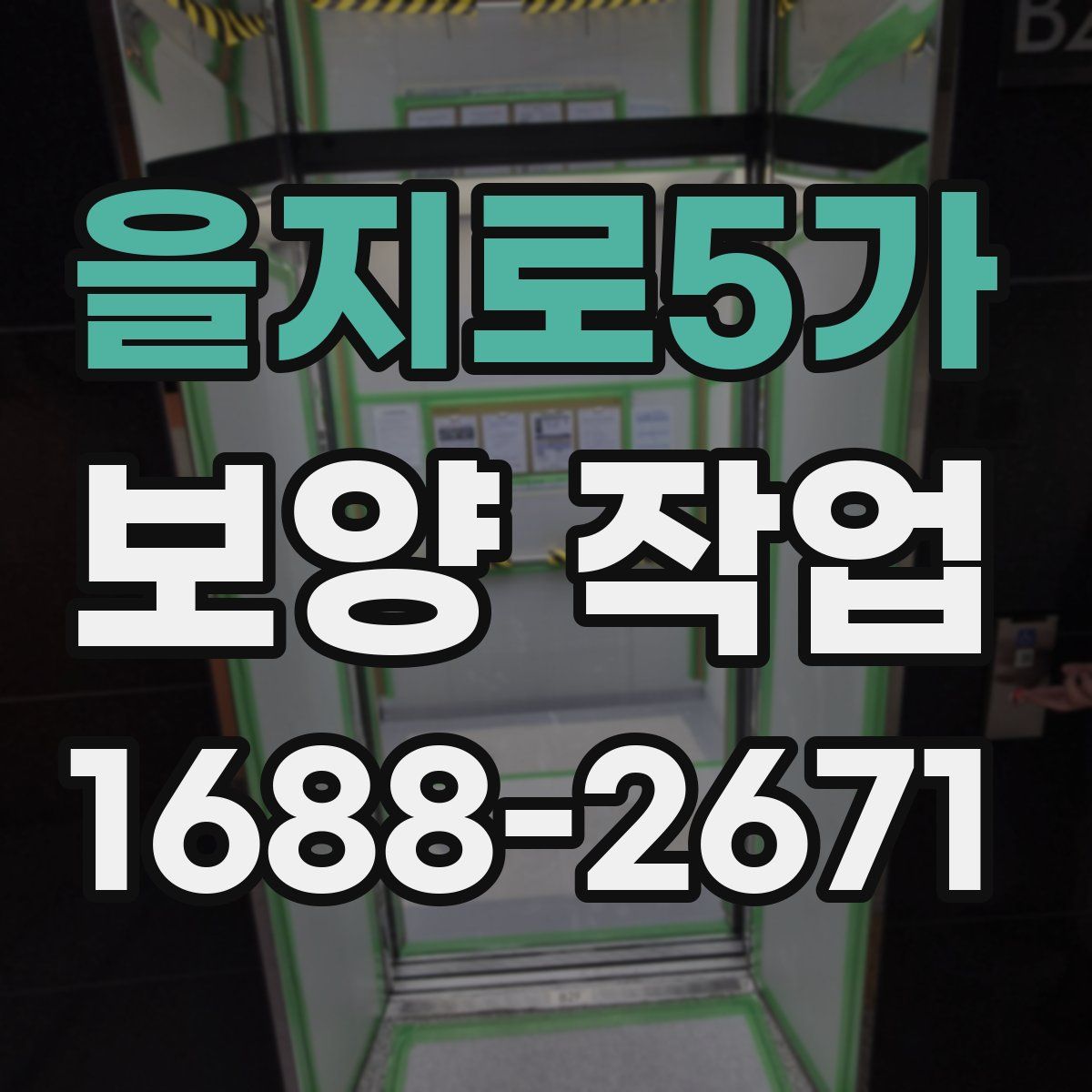 을지로5가 보양 작업