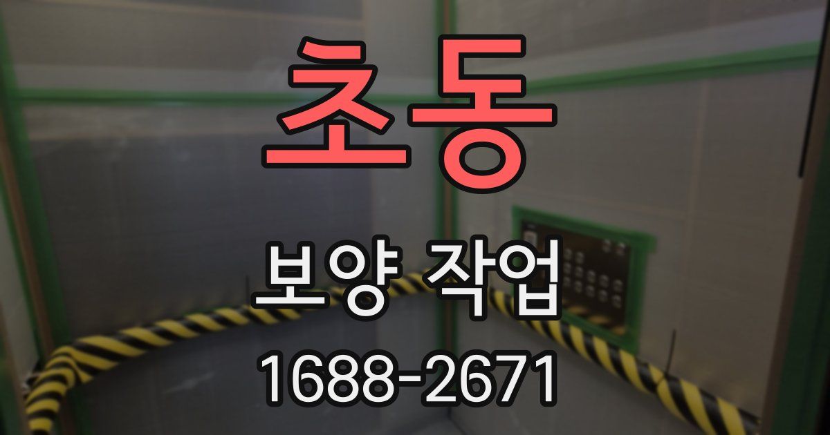 초동 보양 작업