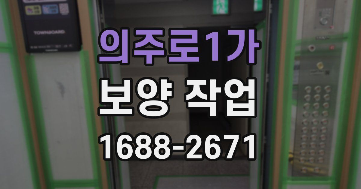 의주로1가 보양 작업