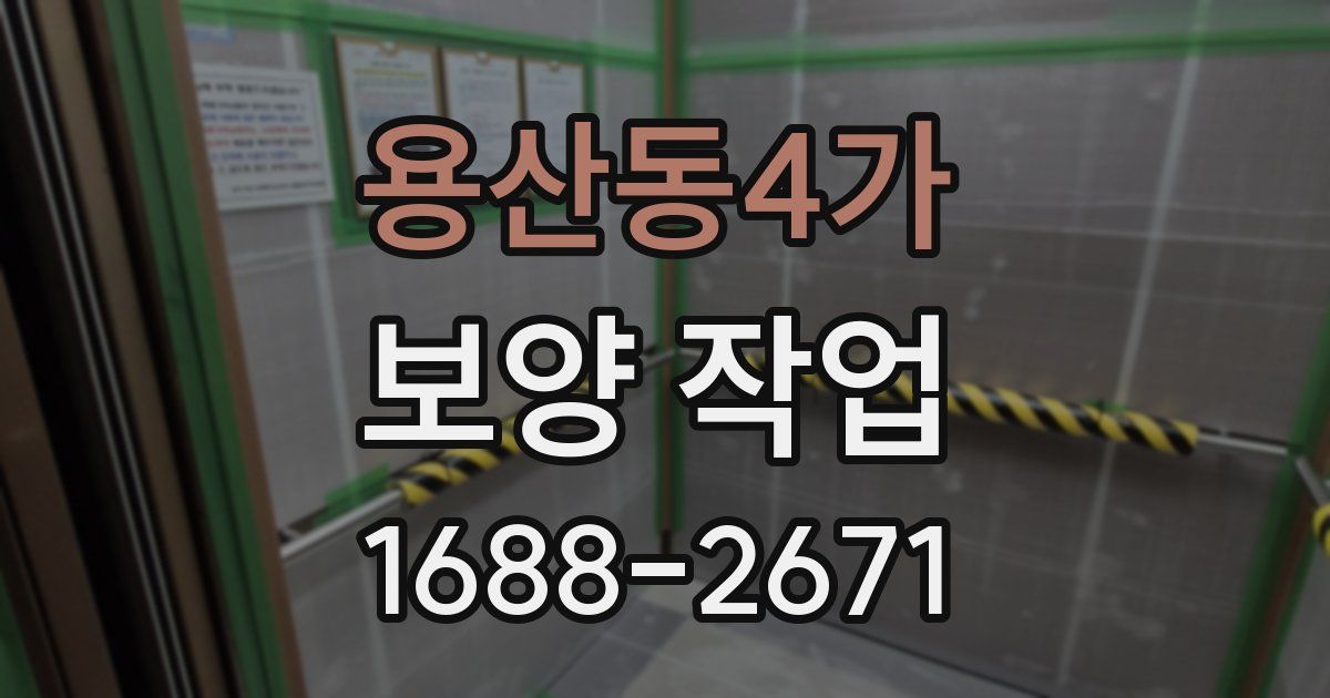 용산동4가 보양 작업