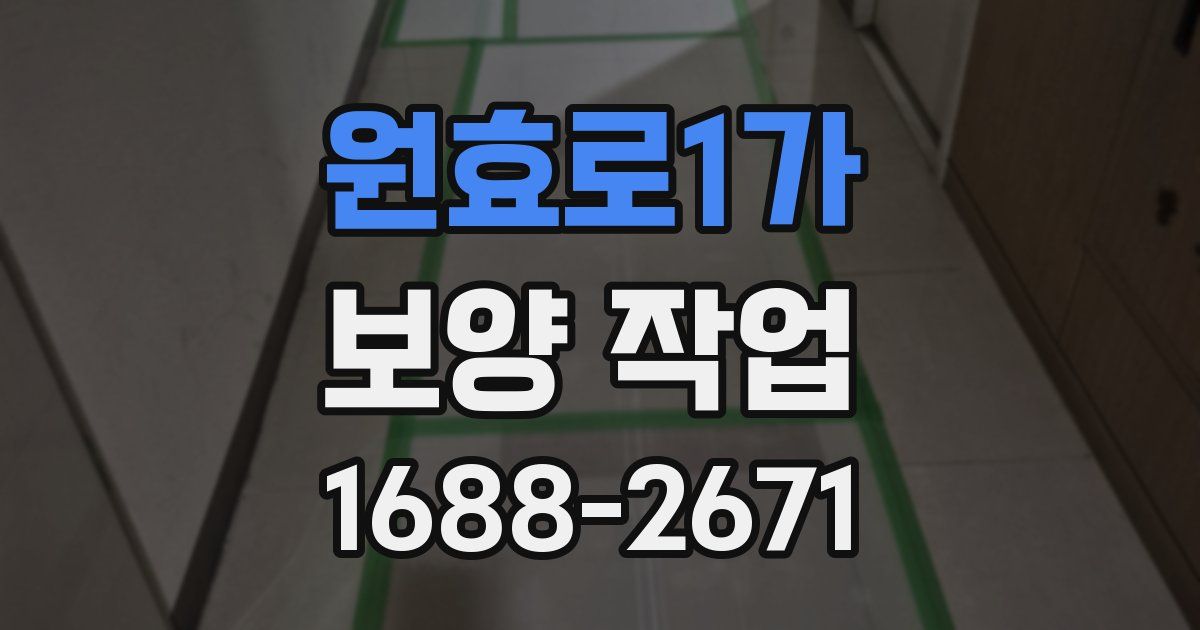 원효로1가 보양 작업