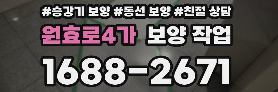 원효로4가 보양 작업