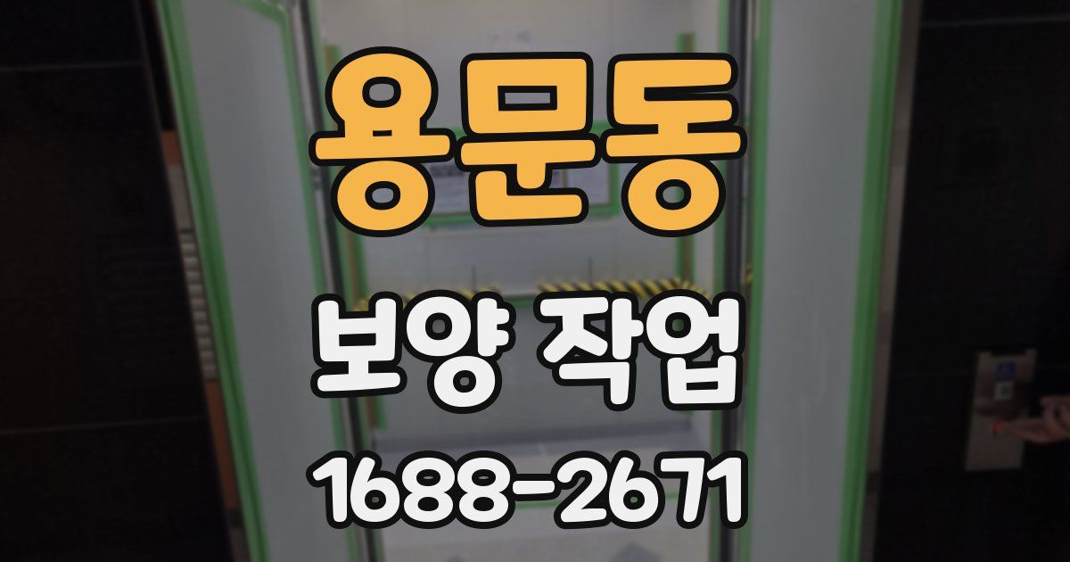 용문동 보양 작업