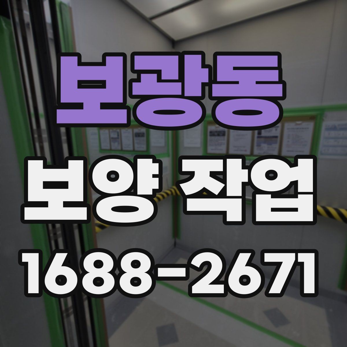 보광동 보양 작업 진행 절차를 단계별로 정리