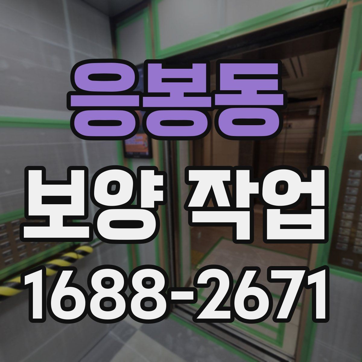 응봉동 보양 작업 관리가 중요한 이유