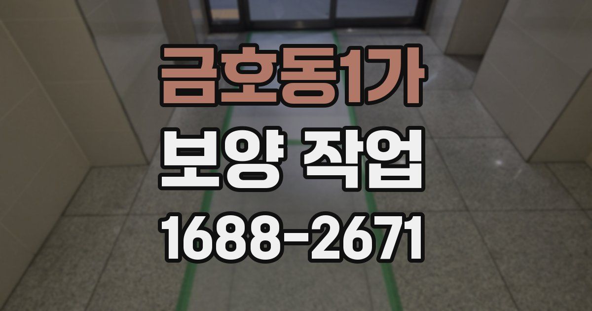 금호동1가 보양 작업