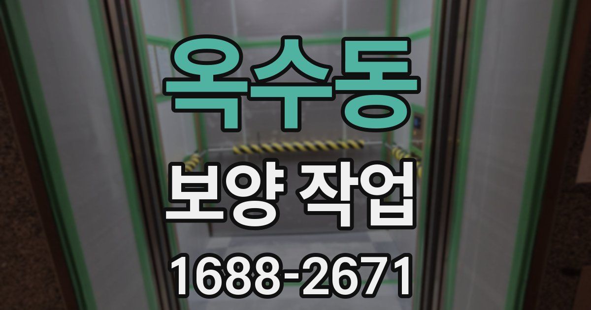 옥수동 보양 작업