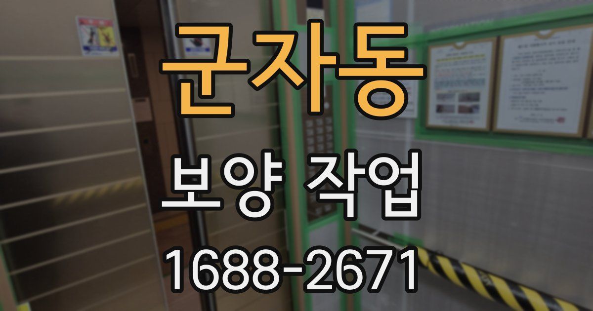 군자동 보양 작업