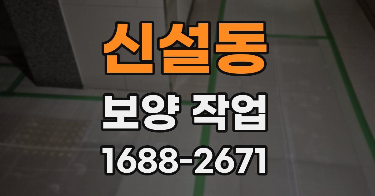 신설동 보양 작업