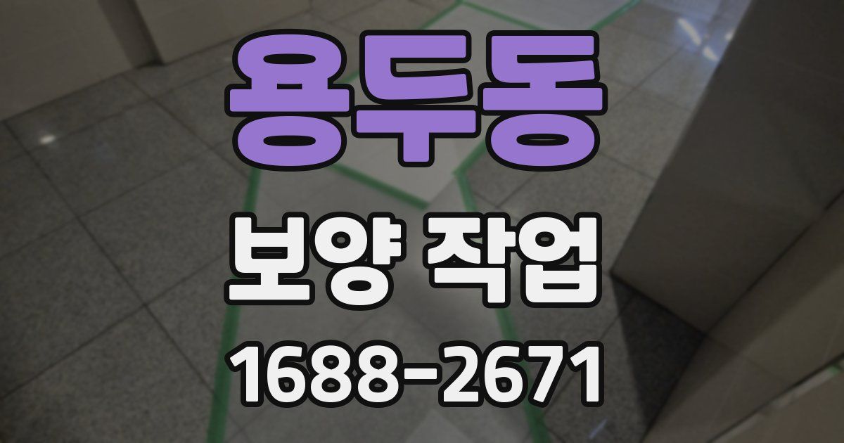 용두동 보양 작업