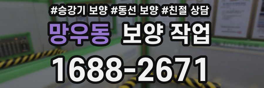망우동 보양 작업