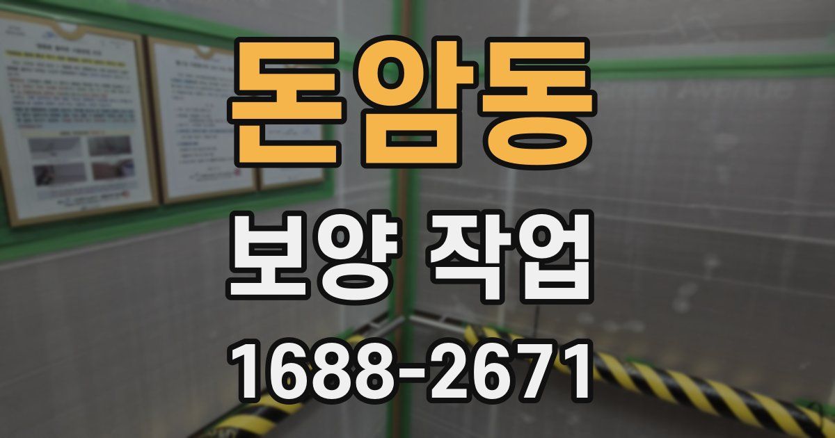 돈암동 보양 작업