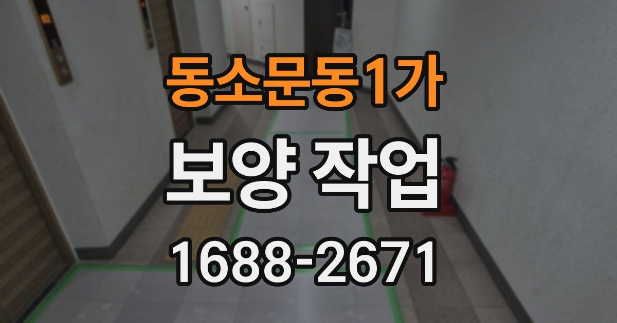 동소문동1가 보양 작업