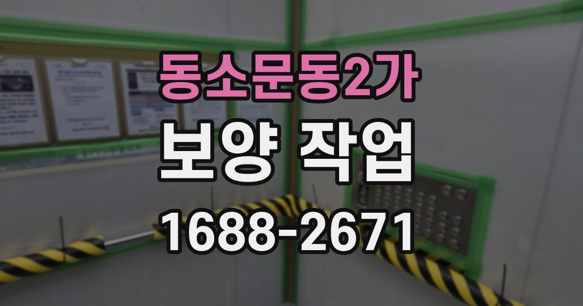 동소문동2가 보양 작업