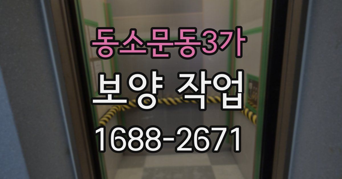 동소문동3가 보양 작업