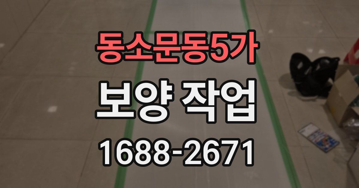 동소문동5가 보양 작업