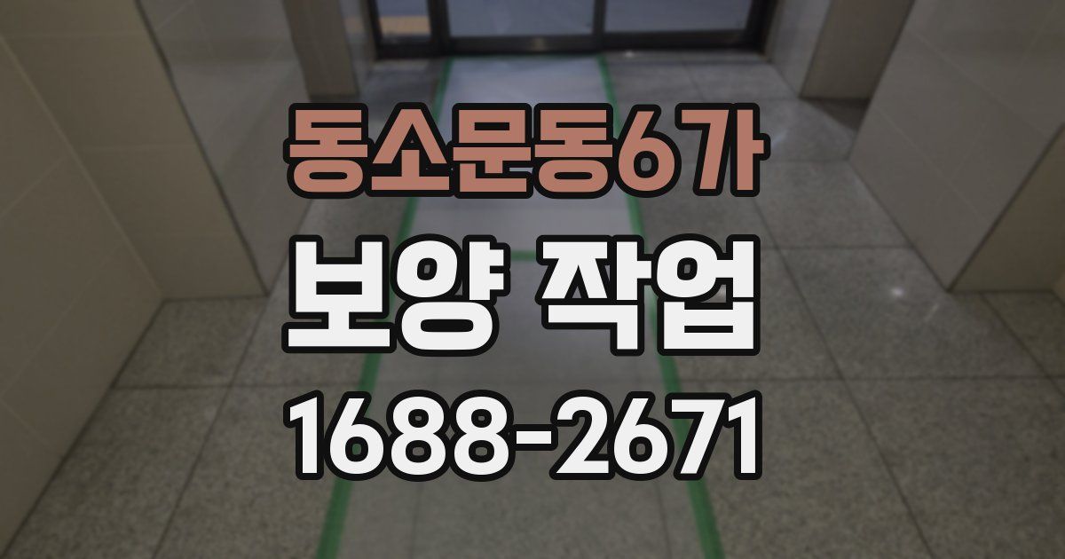 동소문동6가 보양 작업