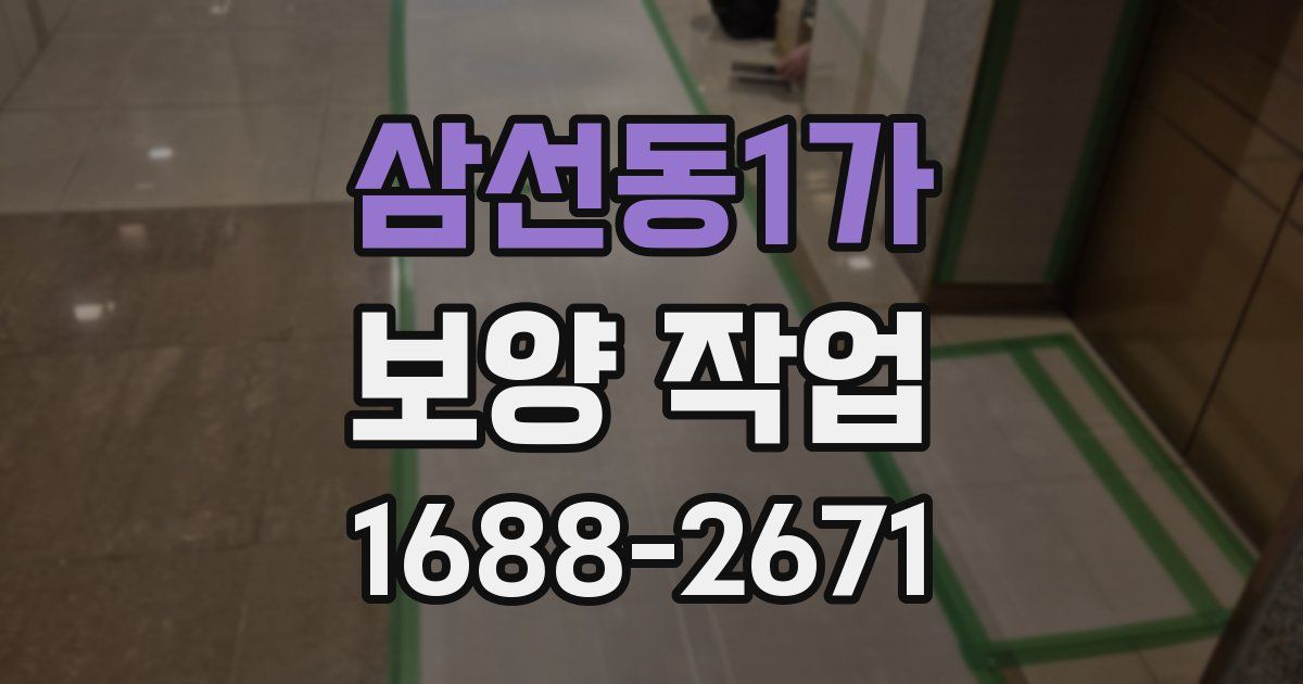 삼선동1가 보양 작업