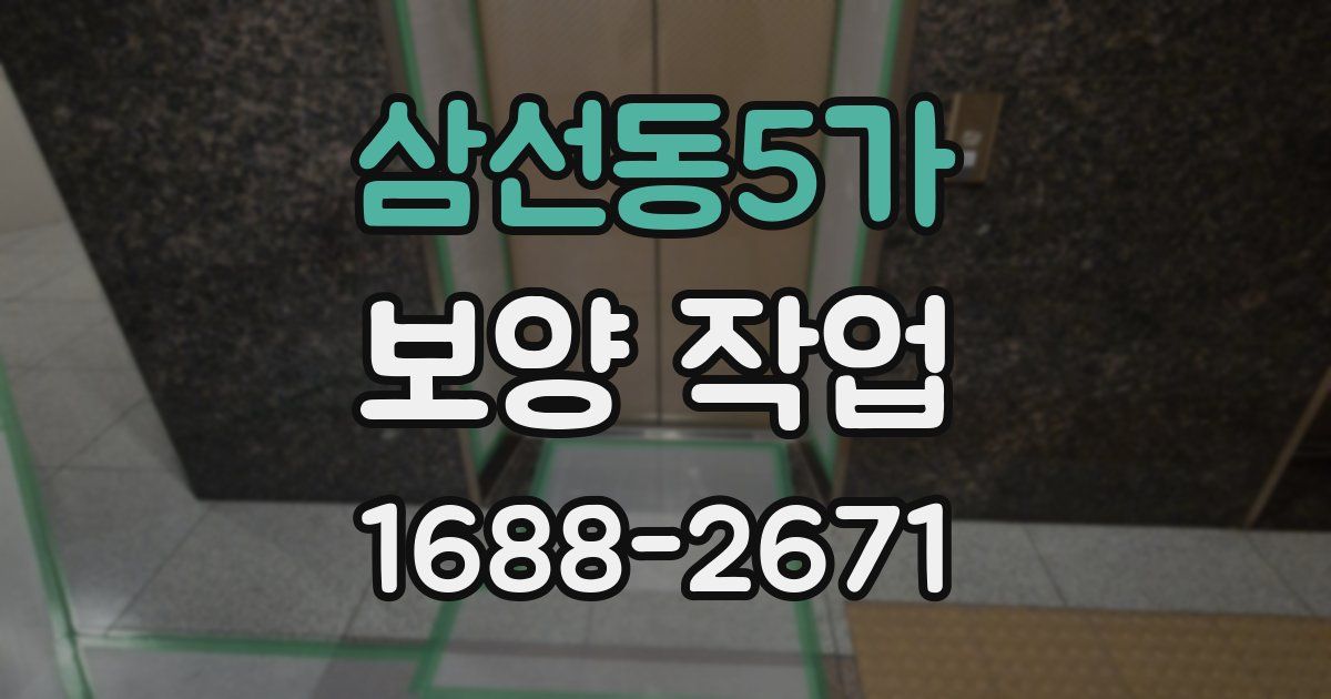 삼선동5가 보양 작업