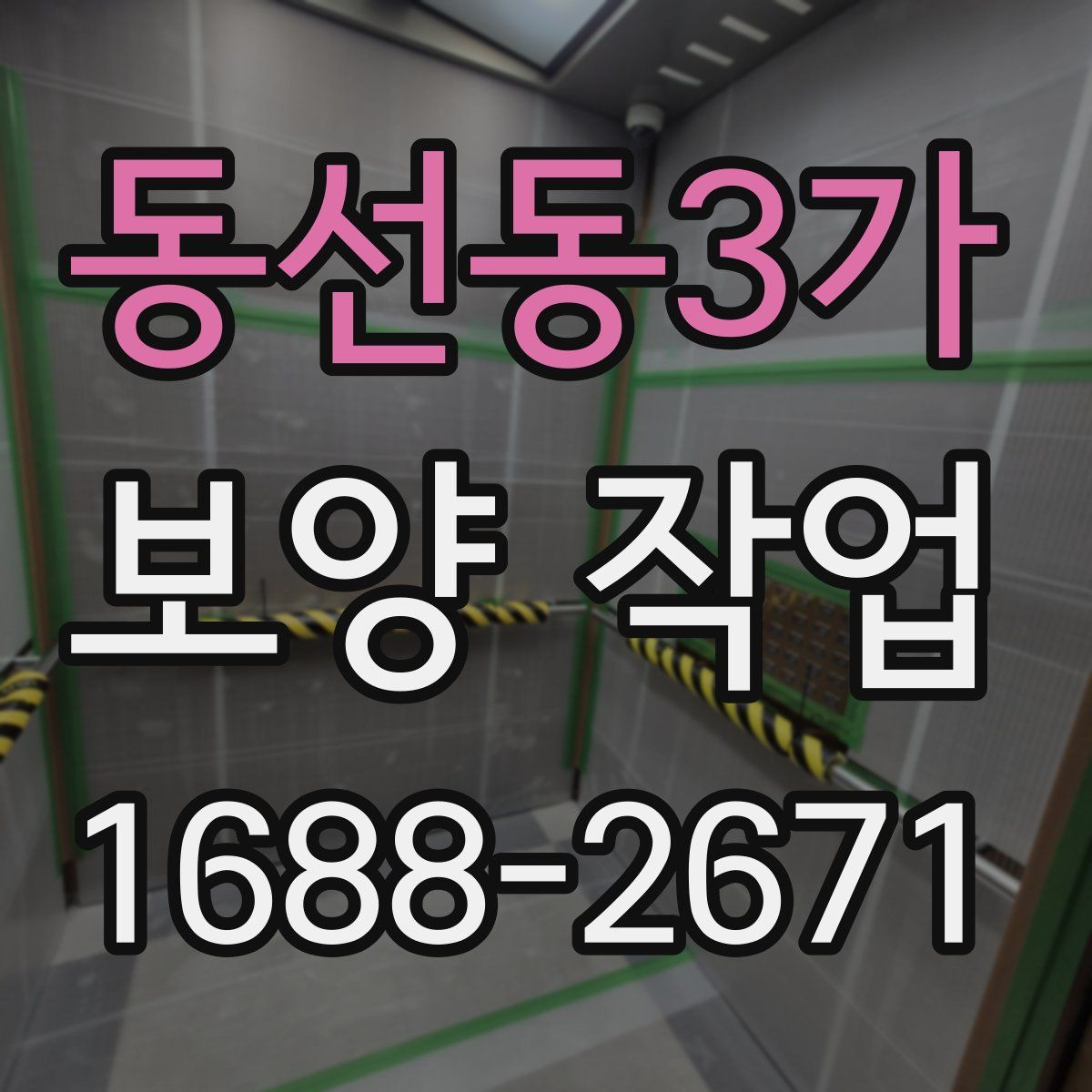 동선동3가 보양 작업