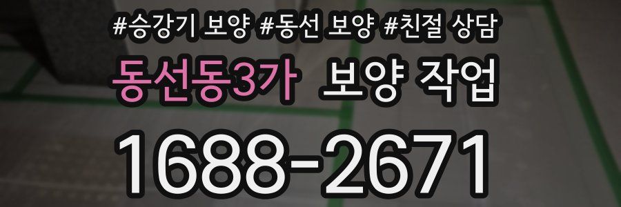 동선동3가 보양 작업