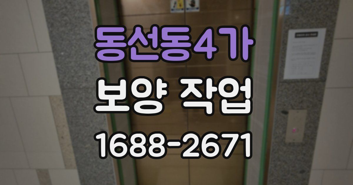 동선동4가 보양 작업