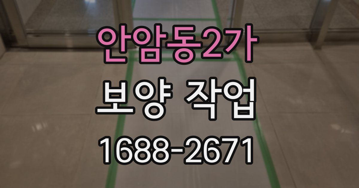 안암동2가 보양 작업