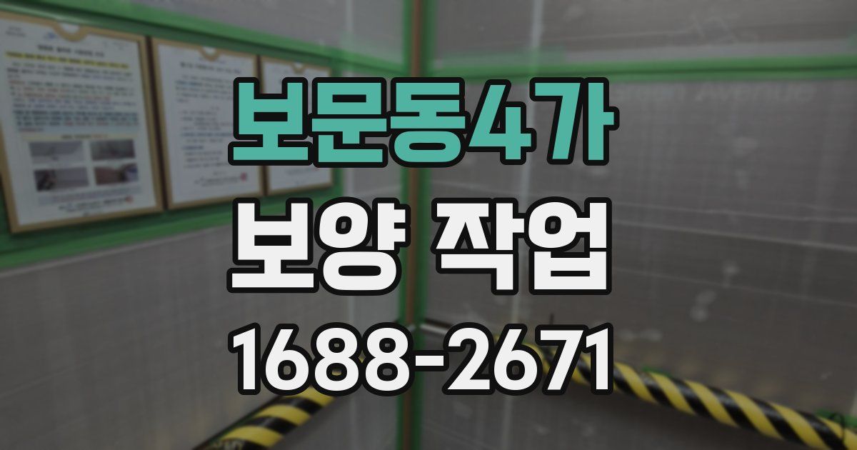 보문동4가 보양 작업