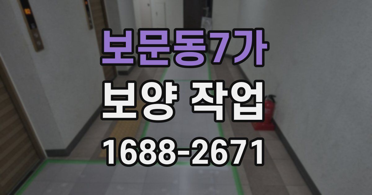 보문동7가 보양 작업