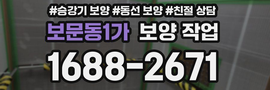 보문동1가 보양 작업
