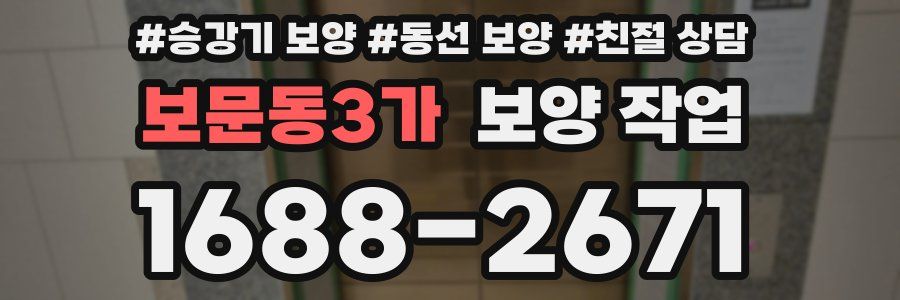보문동3가 보양 작업