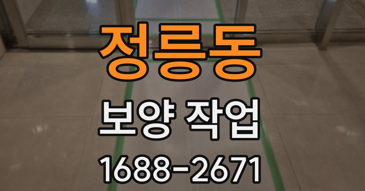 정릉동 보양 작업