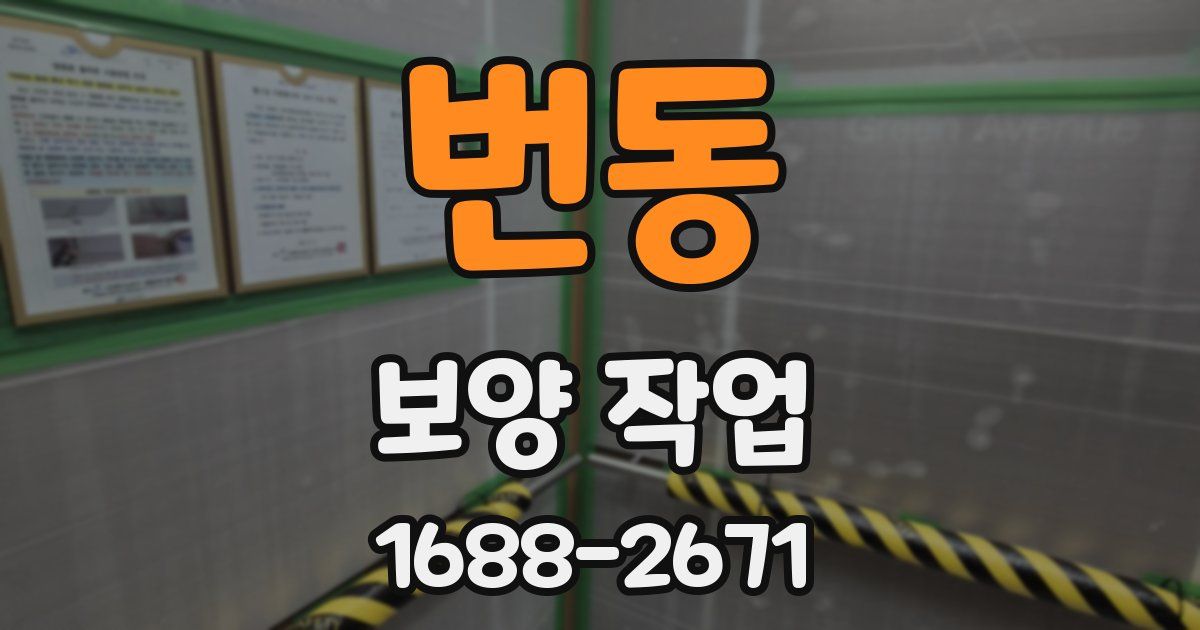 번동 보양 작업