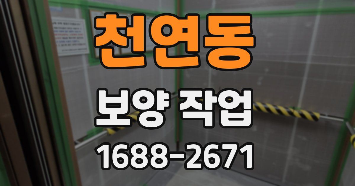 천연동 보양 작업