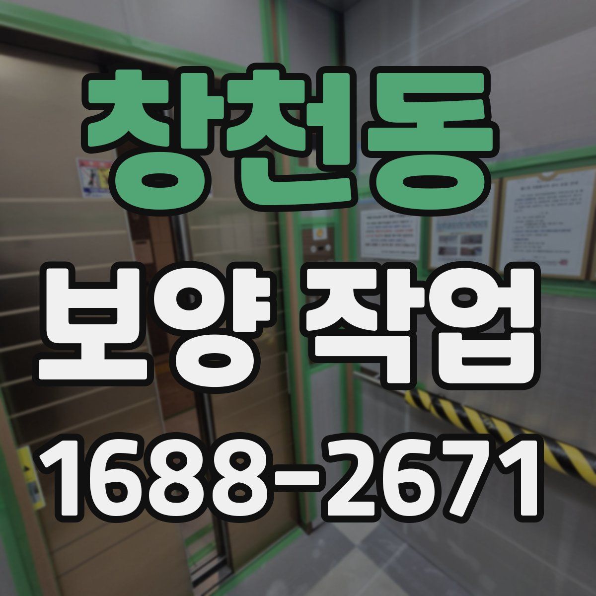 창천동 보양 작업