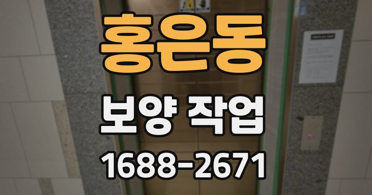 홍은동 보양 작업