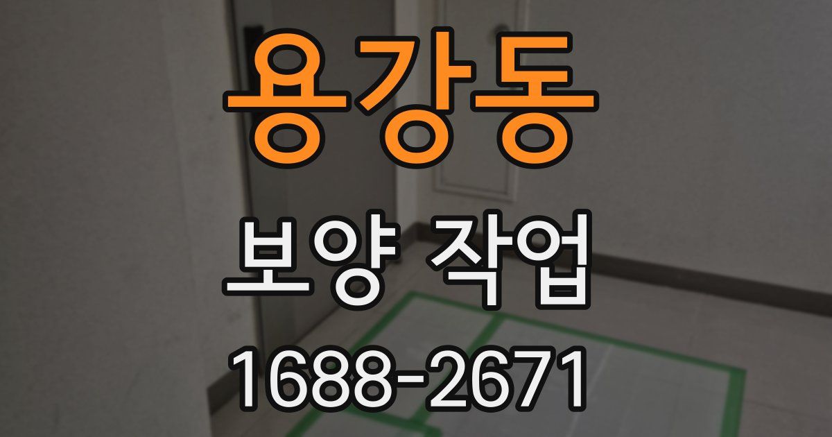 용강동 보양 작업