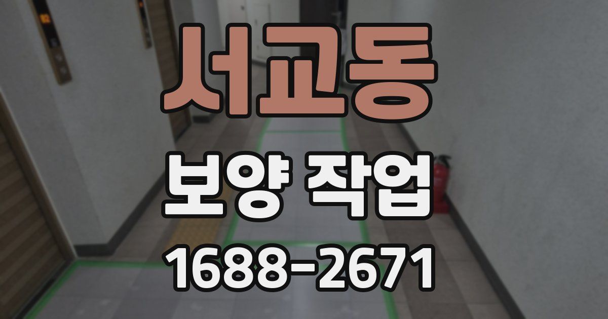 서교동 보양 작업