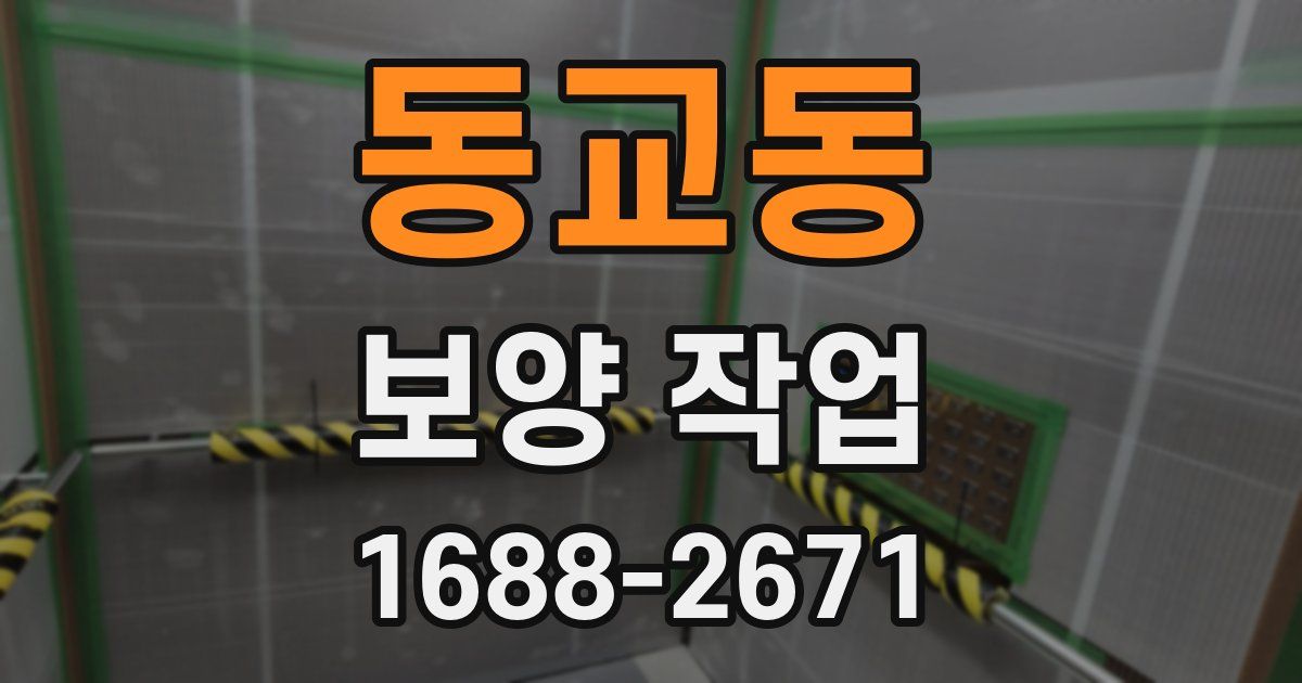 동교동 보양 작업