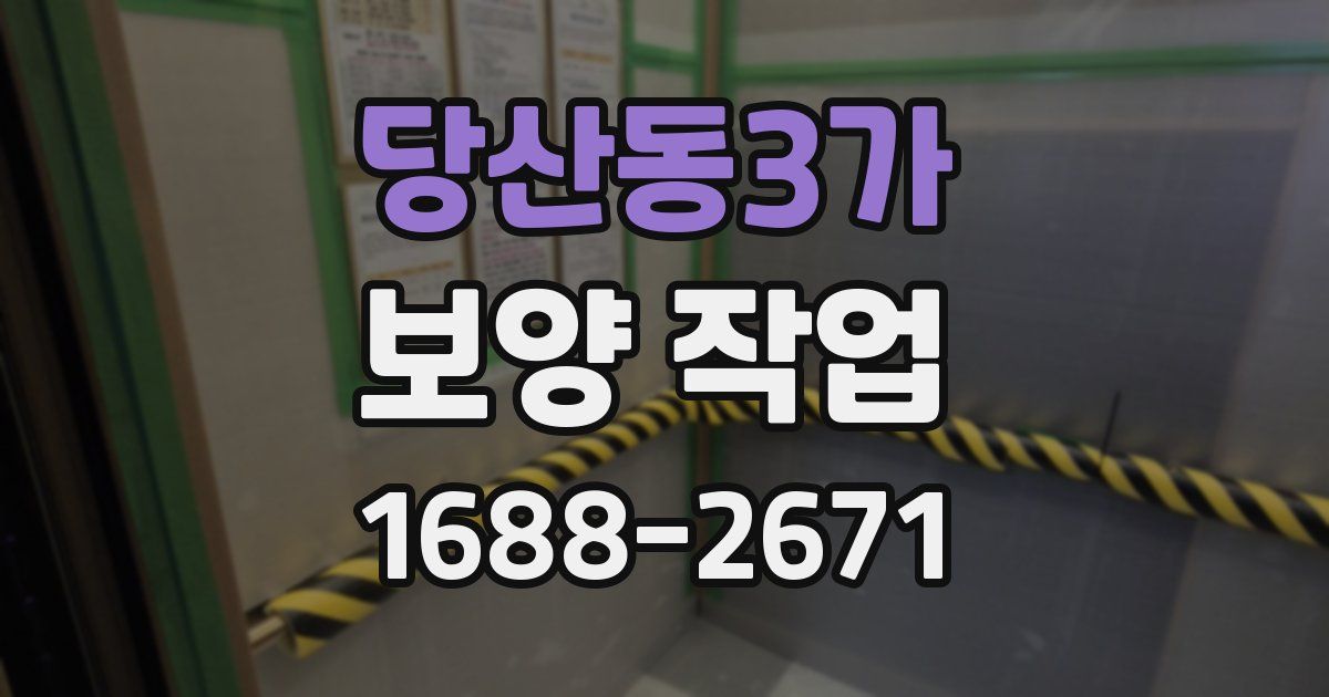 당산동3가 보양 작업