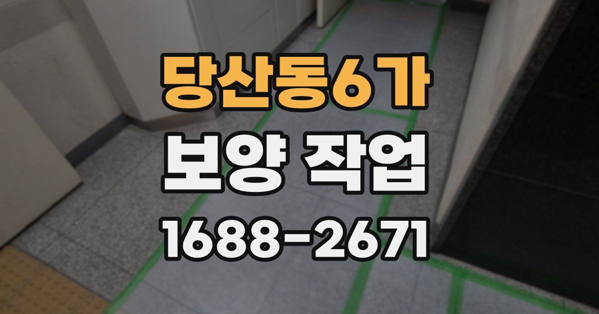 당산동6가 보양 작업