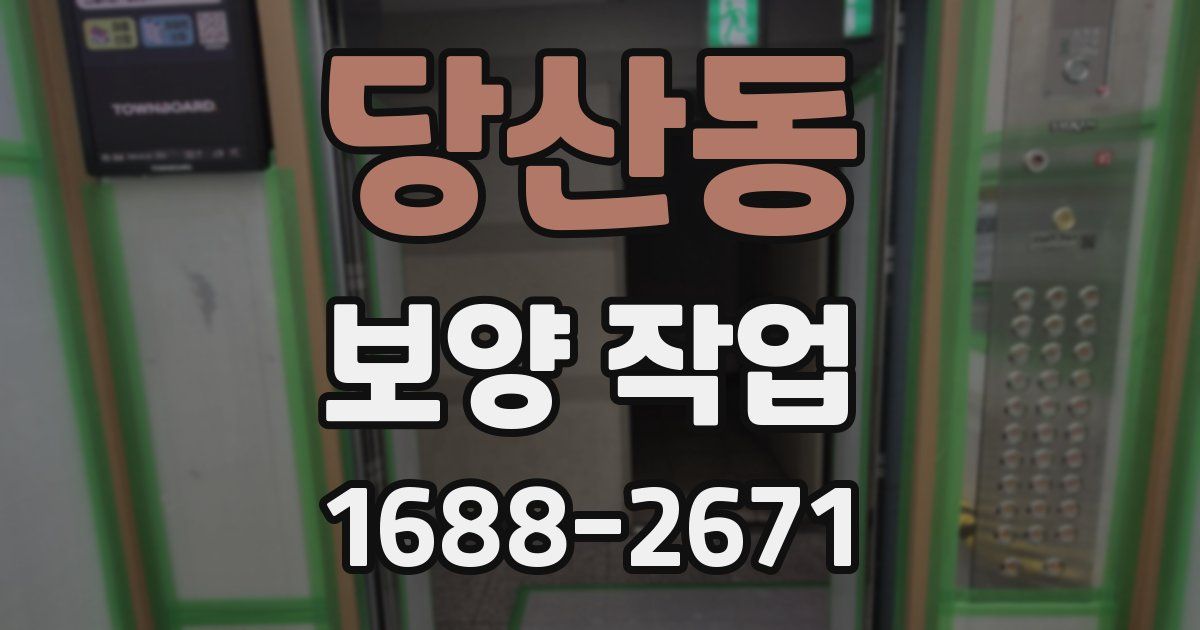 당산동 보양 작업