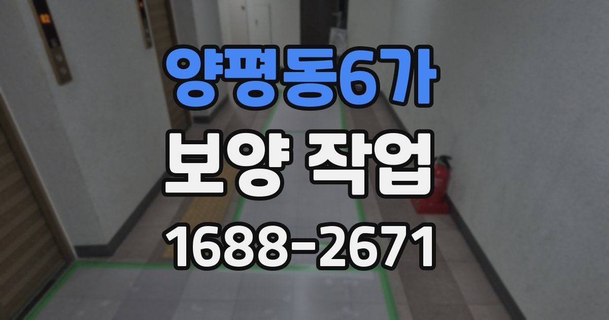 양평동6가 보양 작업