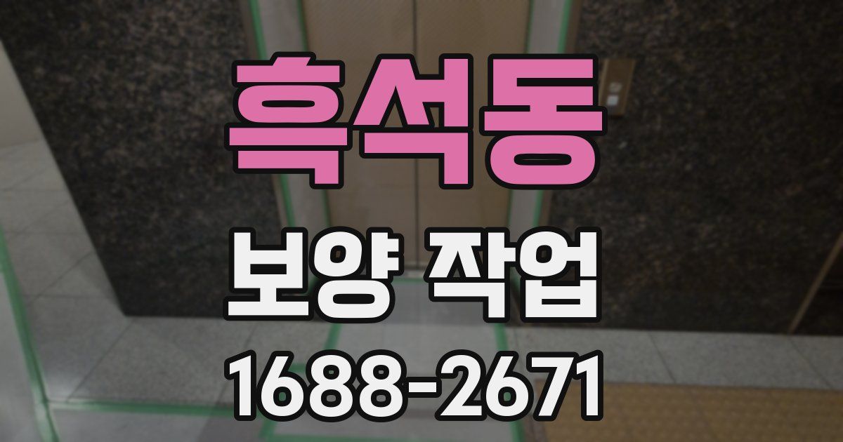 흑석동 보양 작업