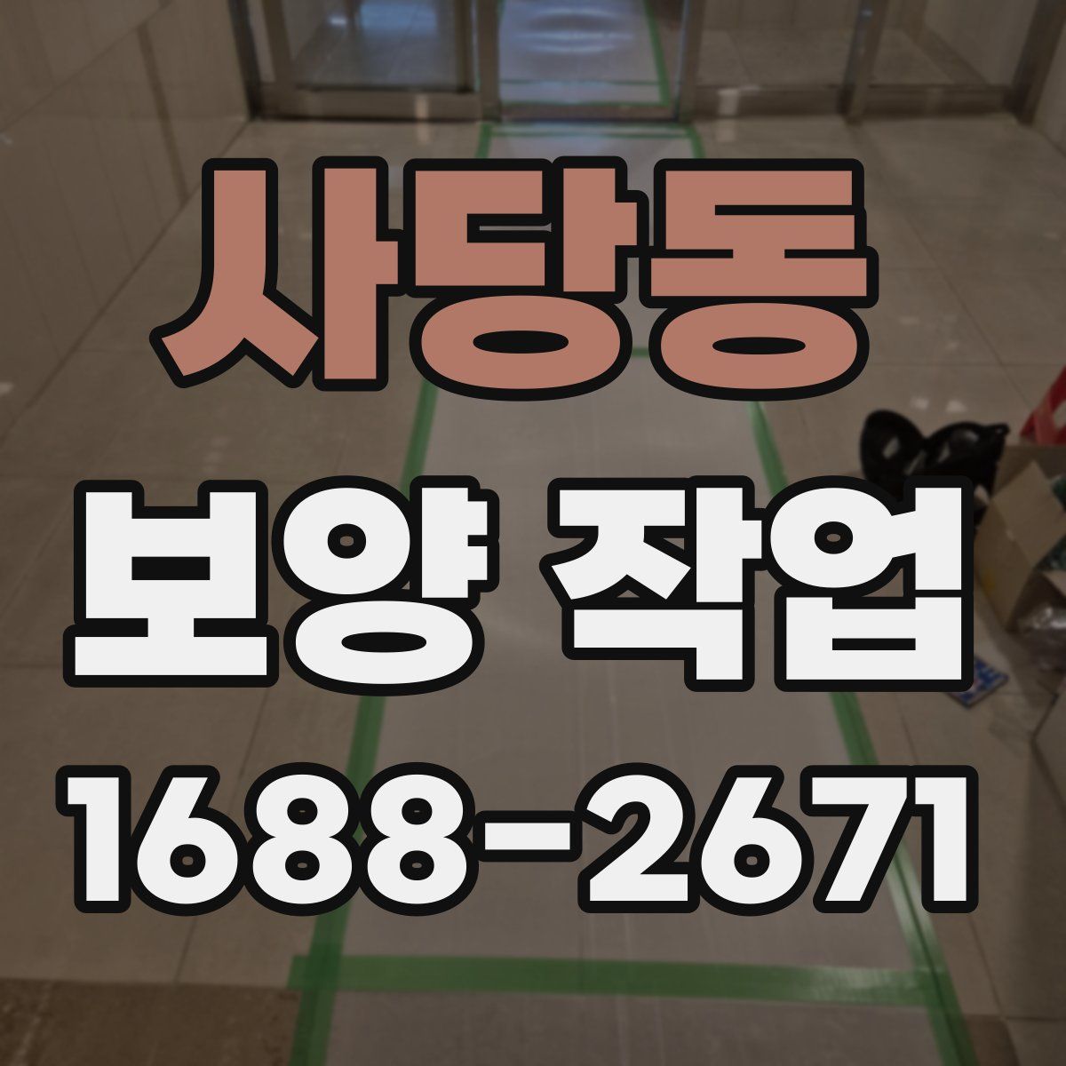 사당동 보양 작업