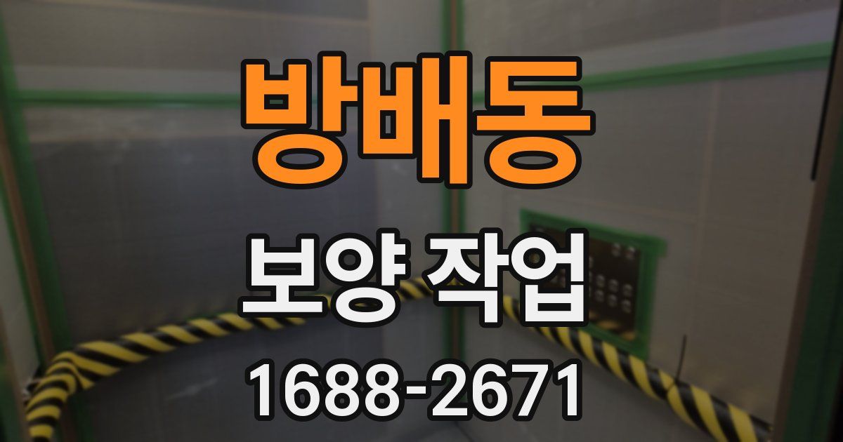 방배동 보양 작업