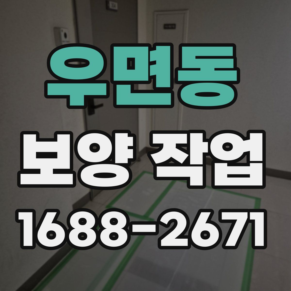우면동 보양 작업